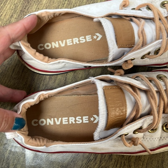 Converse All Star Discolored White Sneakers Shoreline Size 7 - Picture 11 of 12